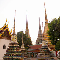 Buy canvas prints of A 5th group of stupa at Phra Chedi Rai in Wat Pho by Hanif Setiawan