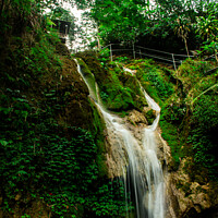 Buy canvas prints of Rain forest waterfall Mudal by Hanif Setiawan