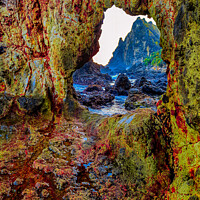 Buy canvas prints of Bloody natural rock archway 1 by Hanif Setiawan