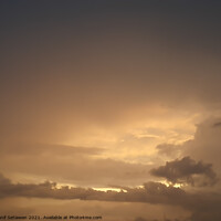 Buy canvas prints of Brown golden cloudscape with cloud shapes. by Hanif Setiawan