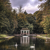 Buy canvas prints of Pagoda bridge _ Russel Gardens by James Eastwell