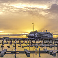 Buy canvas prints of Sunrise over Dover Marina  by James Eastwell