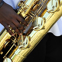Buy canvas prints of Saxophone player. by Dr.Oscar williams: PHD