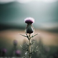 Buy canvas prints of A Scottish Thistle in the Highlands  by Paddy 