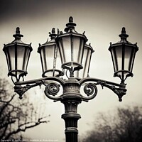 Buy canvas prints of A victoriana street light by Paddy 