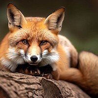 Buy canvas prints of Frankly the fox sitting at the bottom of my Garden by Paddy 
