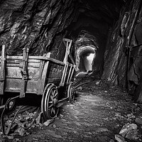 Buy canvas prints of An old abandoned mine cart by Paddy 