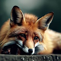 Buy canvas prints of A close up of a fox by Paddy 