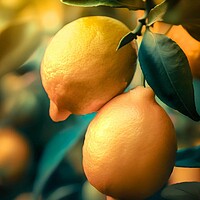 Buy canvas prints of Ripe lemons in a tree by Paddy 