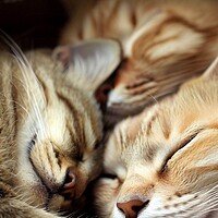 Buy canvas prints of The 3 sleeping kittens  by Paddy 