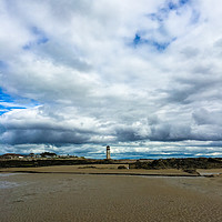Buy canvas prints of The lighthouse in the distance  by Paddy 