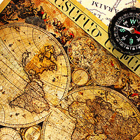 Buy canvas prints of Old paper world map. by Mikhail Pogosov