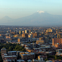 Buy canvas prints of View of mountain Ararat and Yerevan city by Mikhail Pogosov