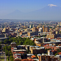 Buy canvas prints of View on Mt. Ararat at Yerevan city by Mikhail Pogosov