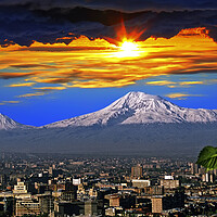 Buy canvas prints of View of Mountain Ararat  by Mikhail Pogosov