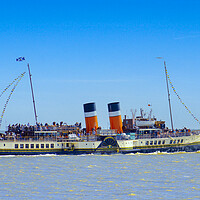 Buy canvas prints of Waverley paddle steamer departing from Clacton pie by Paula Tracy