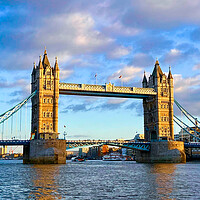 Buy canvas prints of Tower Bridge London on a summers day by Paula Tracy