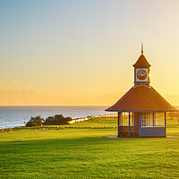 Buy canvas prints of Frinton clock tower at sunset by Paula Tracy
