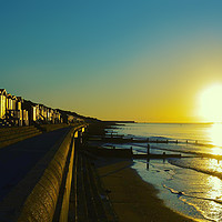 Buy canvas prints of Morning glow over Walton-on-the-Naze pier by Paula Tracy