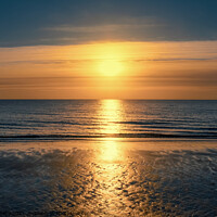 Buy canvas prints of Stunning sunrise over the sea at Frinton by Paula Tracy