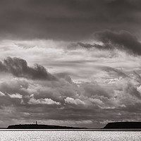 Buy canvas prints of Flat Holm and Steep Holm by Roger Aubrey