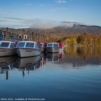 Buy canvas prints of Windemere Misty reflections by Richard Perks