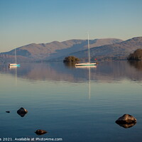 Buy canvas prints of Daybreak on Lake Windemere at Bowness by Richard Perks