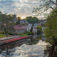 Buy canvas prints of Rowing Boat reflections on the Nidd by Richard Perks