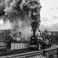 Buy canvas prints of Steaming out of Keighley by Richard Perks
