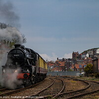 Buy canvas prints of Steaming away from Whitby by Richard Perks