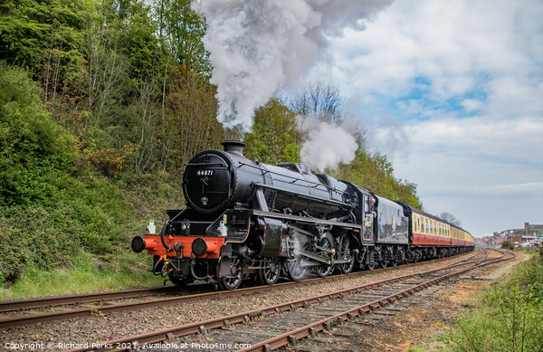 North Yorkshire moors train leaving right on time Picture Board by Richard Perks