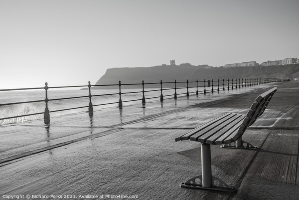 Empty seat Scarborough beach Picture Board by Richard Perks