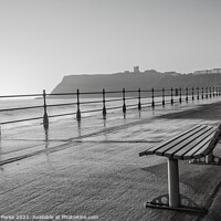 Buy canvas prints of Empty seat Scarborough beach by Richard Perks
