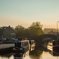Buy canvas prints of Lazy Hazy morning on the canal in Skipton by Richard Perks