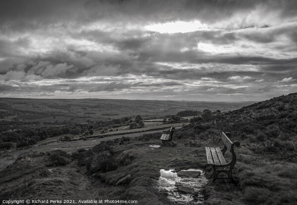 Ilkley Moor Storm Clouds Framed Print by Richard Perks
