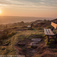 Buy canvas prints of Sunrise on Ilkley Moor by Richard Perks
