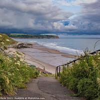 Buy canvas prints of Storm clouds over Sandsend by Richard Perks