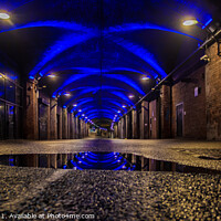 Buy canvas prints of Leeds City Dark Arches after the storm by Richard Perks