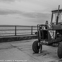 Buy canvas prints of Rusty Tractor on Filey Brigg by Richard Perks