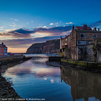 Buy canvas prints of Staithes Reflections by Richard Perks