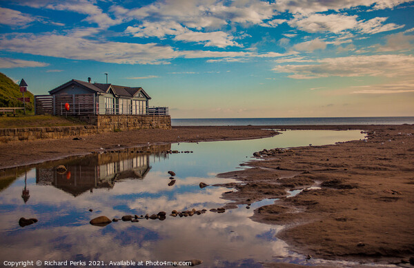 Sandsend cafe reflections Picture Board by Richard Perks