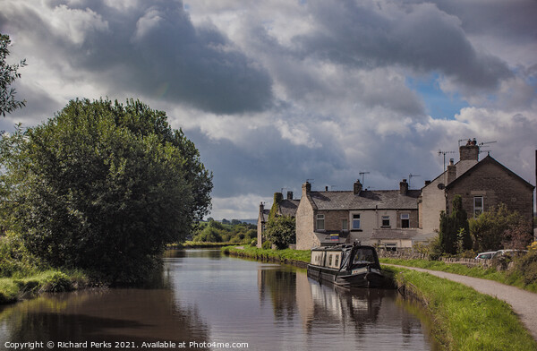 Leeds - Liverpool canal at Silsden North Yorkshire Picture Board by Richard Perks