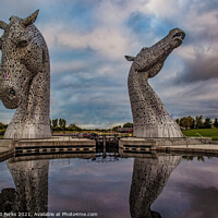 Buy canvas prints of Kelpie Reflections by Richard Perks