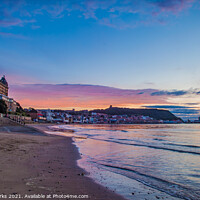 Buy canvas prints of Scarborough south bay and The Grand Hotel by Richard Perks