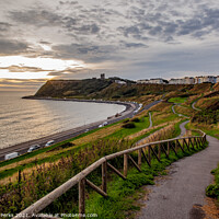 Buy canvas prints of Scarborough north bay, pathways at sunrise by Richard Perks