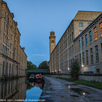Buy canvas prints of Leeds - Liverpool canal at Saltaire  by Richard Perks