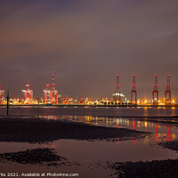 Buy canvas prints of Seaforth Docks- Liverpool Reflections by Richard Perks