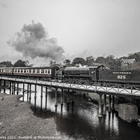 Buy canvas prints of River crossing on the NYMR by Richard Perks
