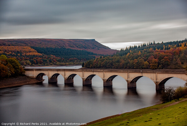 Autumn comes to Ladybower Reservoir Picture Board by Richard Perks