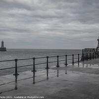 Buy canvas prints of Blustery day -  North and South Shields by Richard Perks